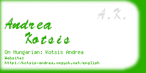 andrea kotsis business card